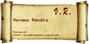 Vermes Renáta névjegykártya